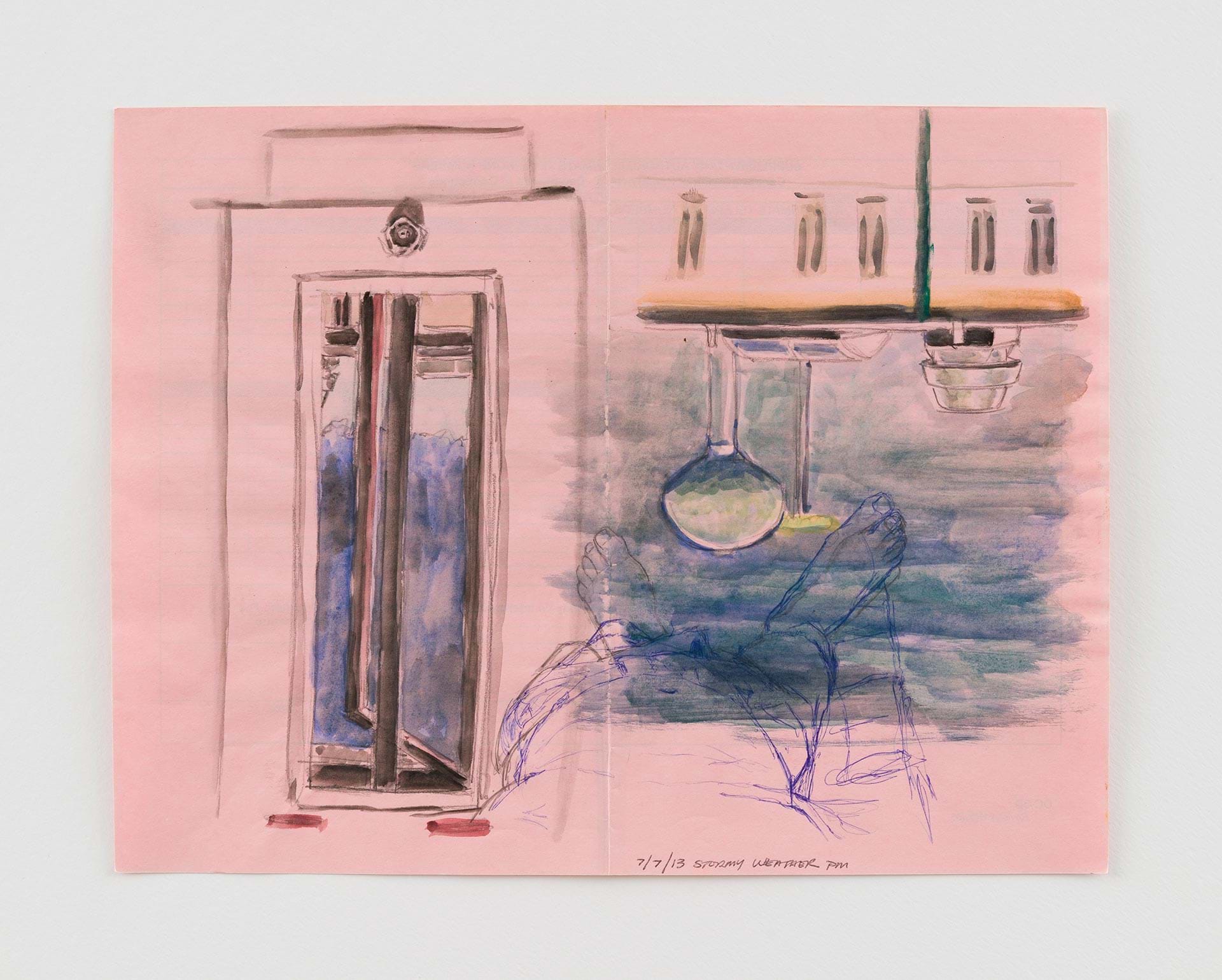 James Yaya Hough
Untitled, 2013
Paper, ink, pencil, watercolor
8 ½ x 11 inches