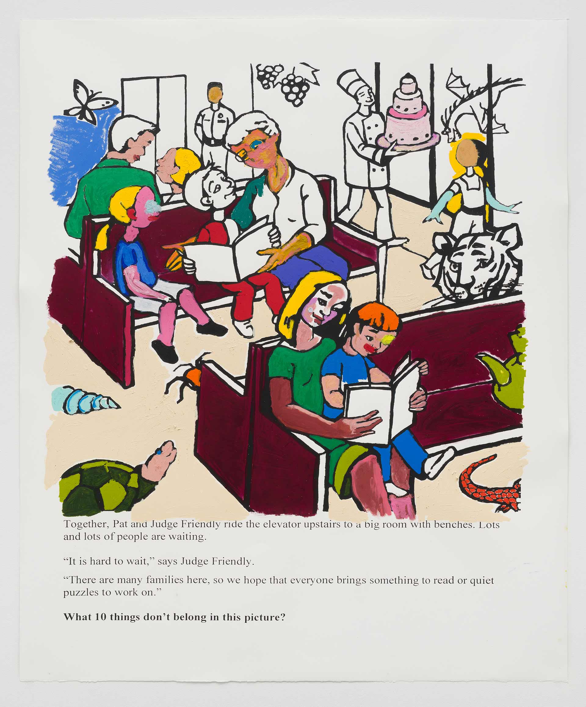 Sable Elyse Smith
Coloring Book 78, 2021
Screen printing ink, oil pastel, and oil stick on paper
60 x 50 inches