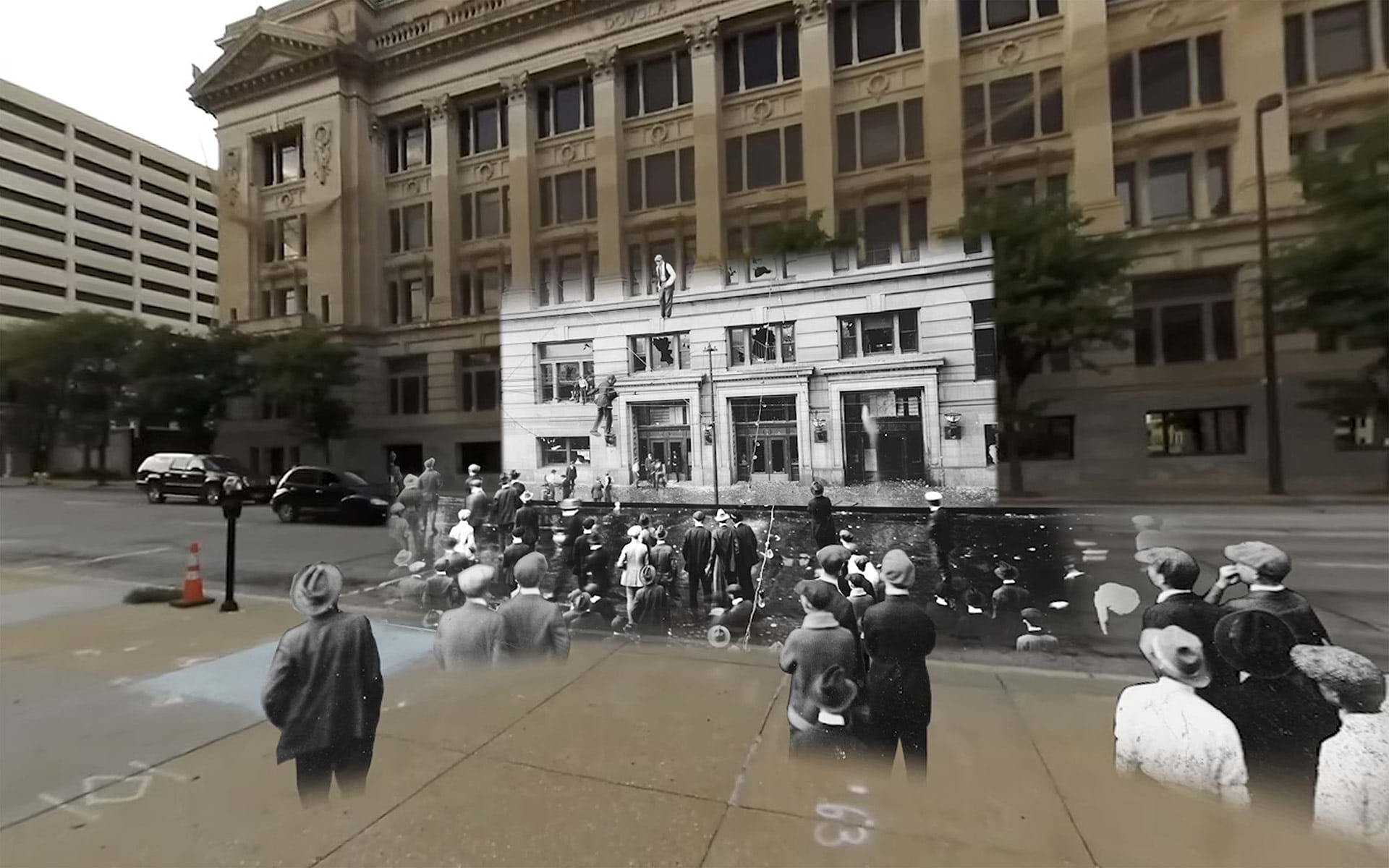 Bayeté Ross Smith
Still from How A White Mob Destroyed a City and Got Away With It, from the Red Summers VR series, 2021