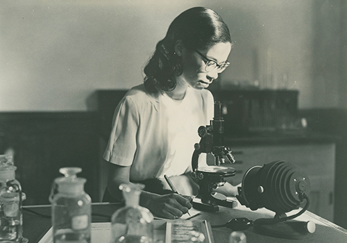 A student photographed for coverage of the United Negro College Fund’s activities, 1968