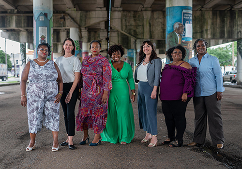 Group photo of Women With A Vision (WWAV), Louisiana’s pioneering and premier public health organization and a Ford grantee.