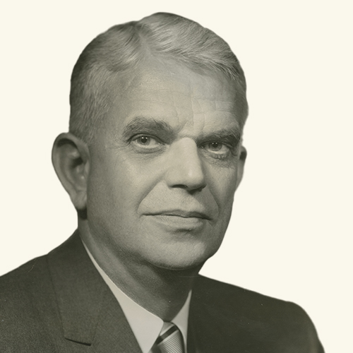 B&W portrait of Henry T. Heald