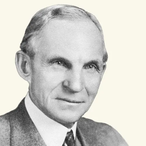 B&W photograph of Henry Ford